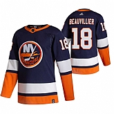 New York Islanders 18 Anthony Beauvillier Navy Blue Adidas 2020-21 Reverse Retro Alternate Jersey Dzhi,baseball caps,new era cap wholesale,wholesale hats